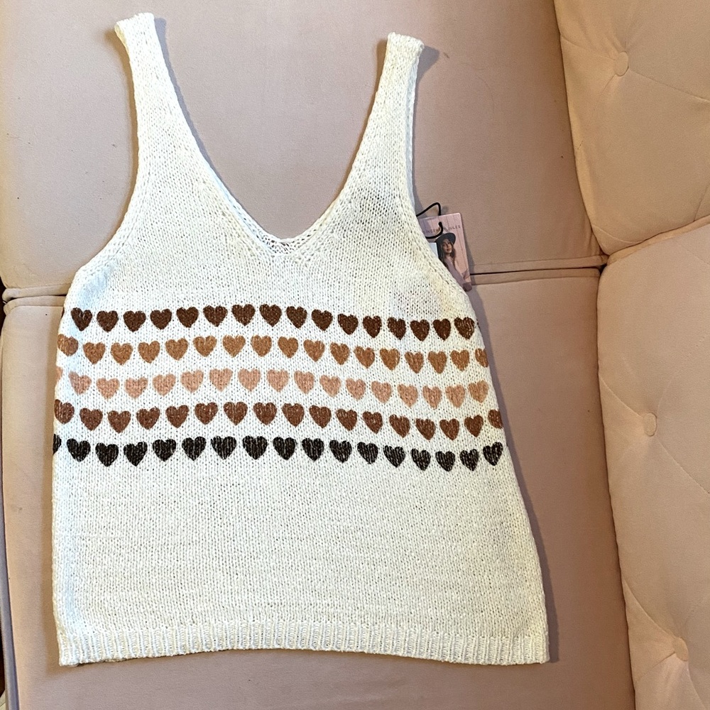 White Knit Tank Top